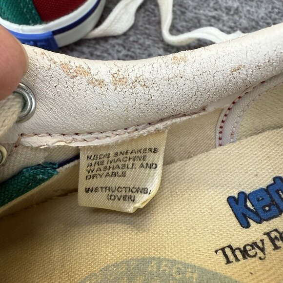 ✅VTG KEDS Sneakers Toddler Sz 5.5M SCOOTER Multicolored Canvas Shoes DISCOLORED - Picture 4 of 14